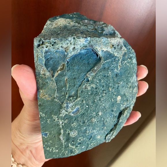 Agate Genuine Stone Blue Geode Wedge or Bookend - Picture 5 of 10